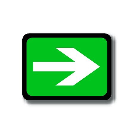 Ergomat 12in x 9in RECTANGLE SIGNS - Arrow DSV-SIGN 108 #2215 -UEN